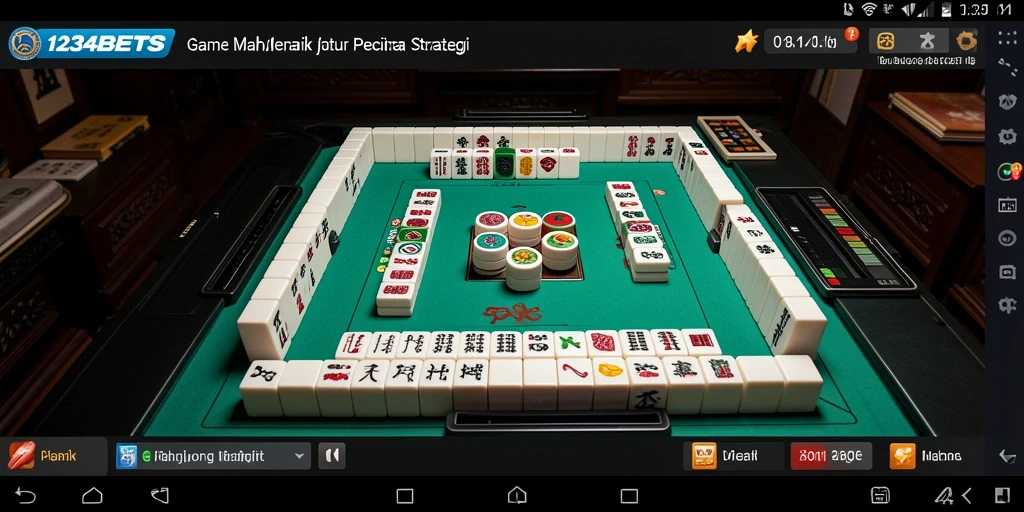 Tampilan gameplay Mahjong di 1234BETS yang seru dan menantang.