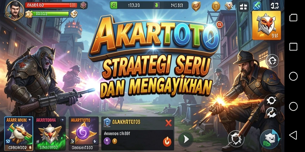 Tangkapan layar gameplay AKARTOTO dengan aksi strategis yang mendebarkan.