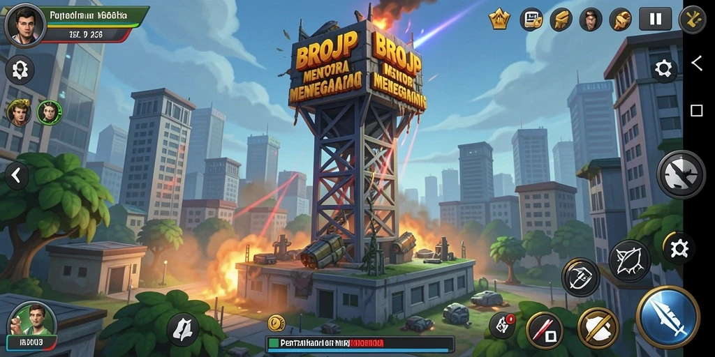Gameplay menarik dalam BROJP Tower Defense.