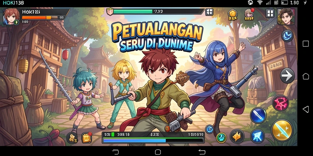 Screenshot gameplay HOKI138 yang menampilkan aksi seru di dunia anime.