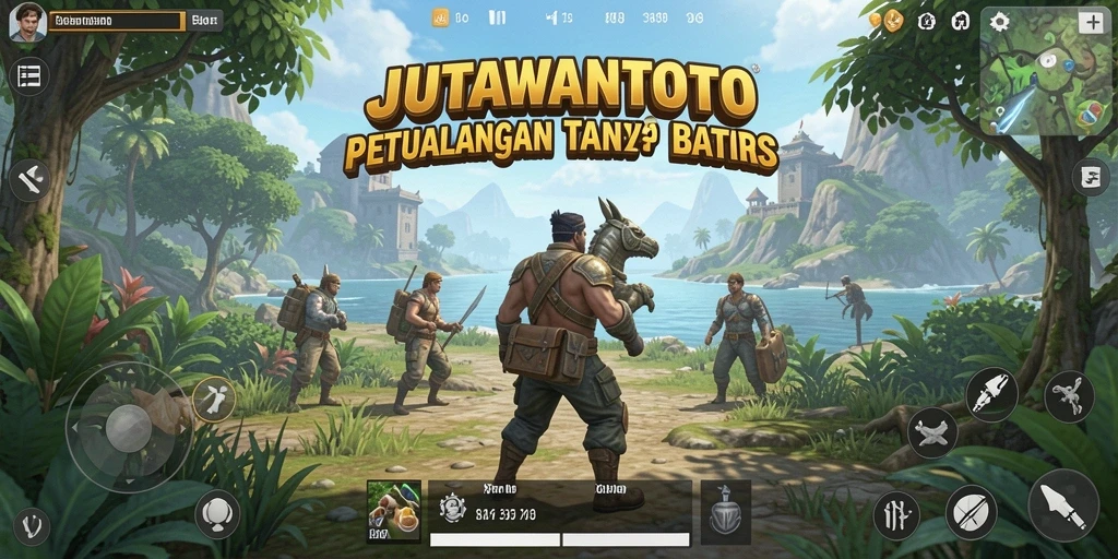 Gameplay JUTAWANTOTO menampilkan petualangan seru di dunia terbuka.