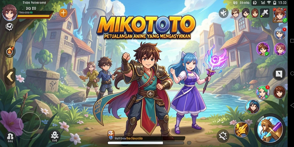Tampilan aksi seru dalam gameplay MIKOTOTO dengan karakter anime.