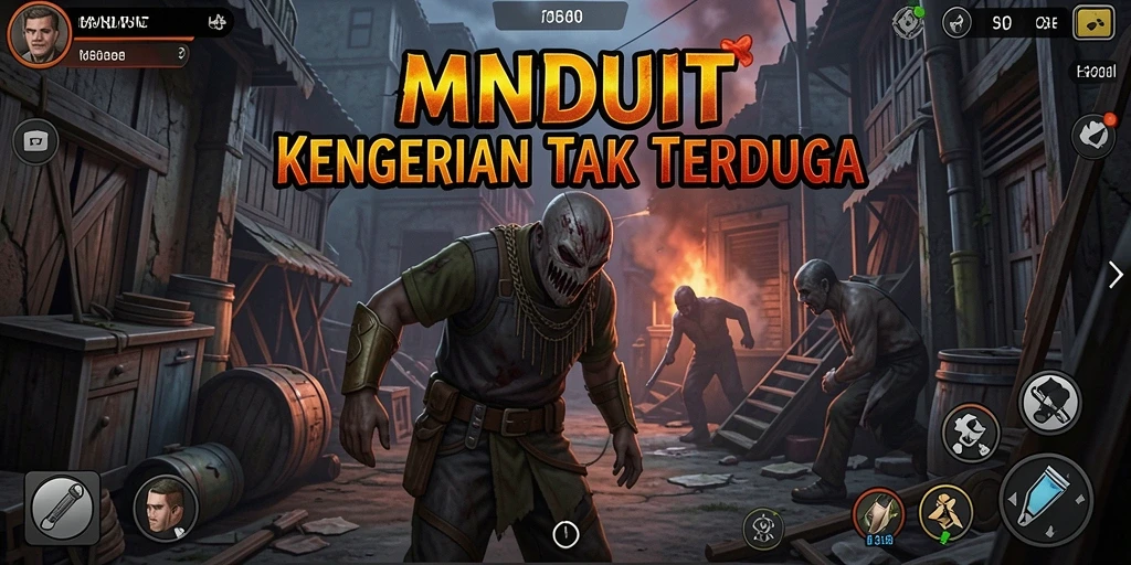 Tampilan gameplay MNDUIT yang menakutkan dengan suasana Horror