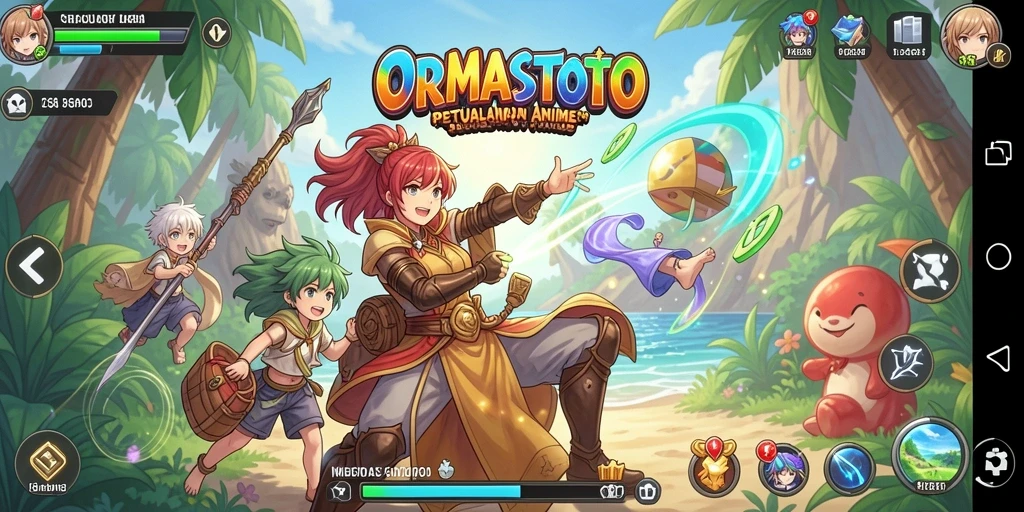 Tampilan gameplay ORMASTOTO yang menakjubkan dan penuh aksi.