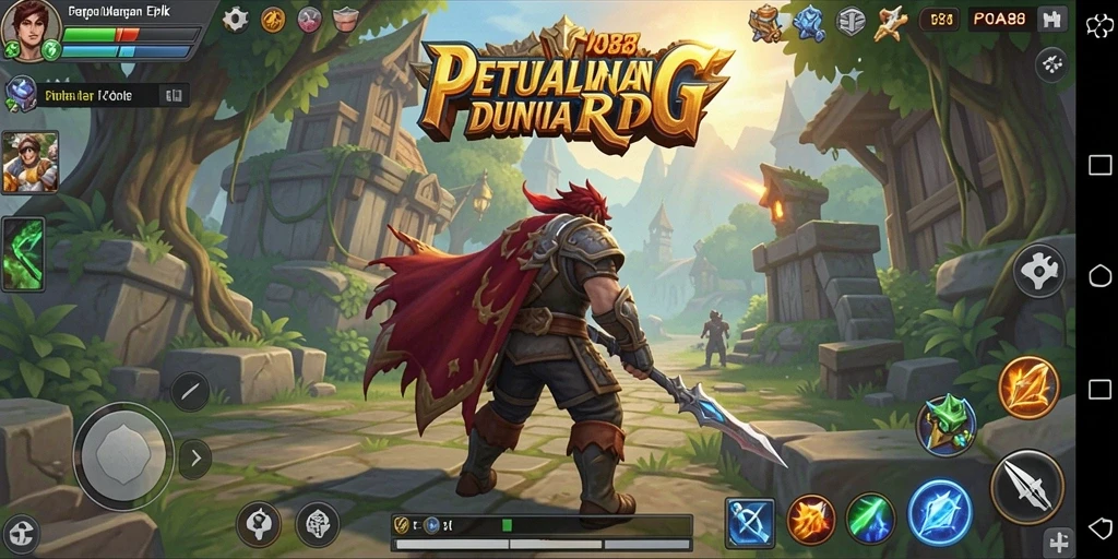 Tampilan gameplay POA88 dengan karakter dan dunia menarik RPG.