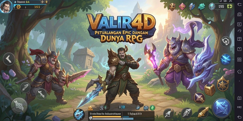 Tangkapan layar VALIR4D menampilkan aksi seru dalam pertempuran RPG.