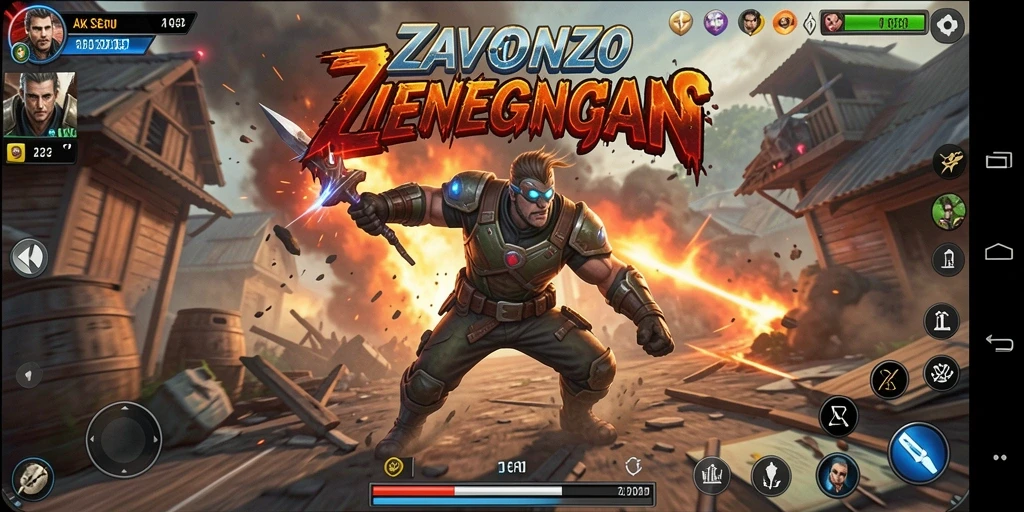 Tampilan gameplay ZAVONZO yang penuh aksi dan ketegangan.