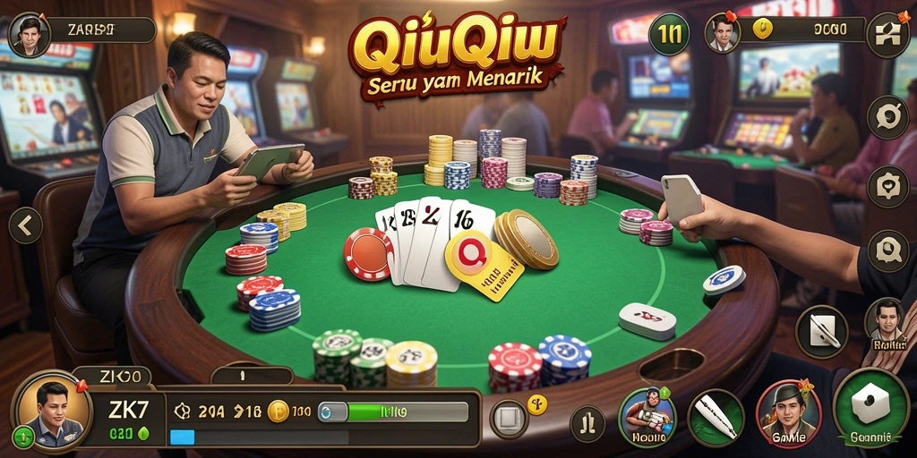 Tampilan menarik dari gameplay QiuQiu ZK7 yang menantang.